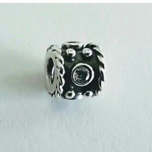 Pandora Retired Crown Oxy Charm W/Clear CZs